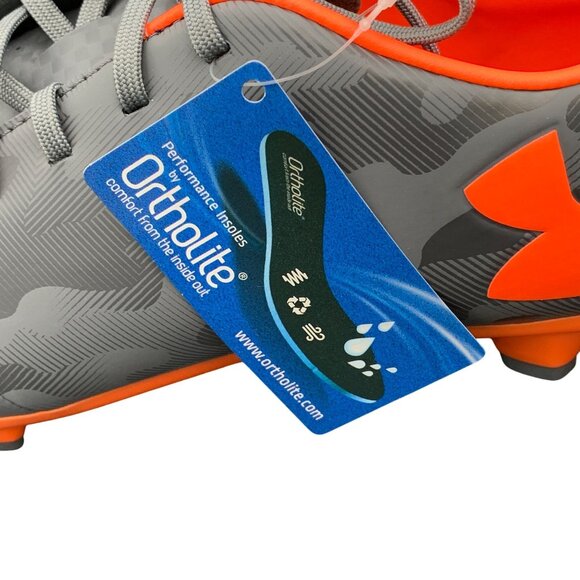 Under Armour Spotlight DL FG Soccer Cleat Shoes Mens Color Grey Orange Size 11 - Picture 11 of 14